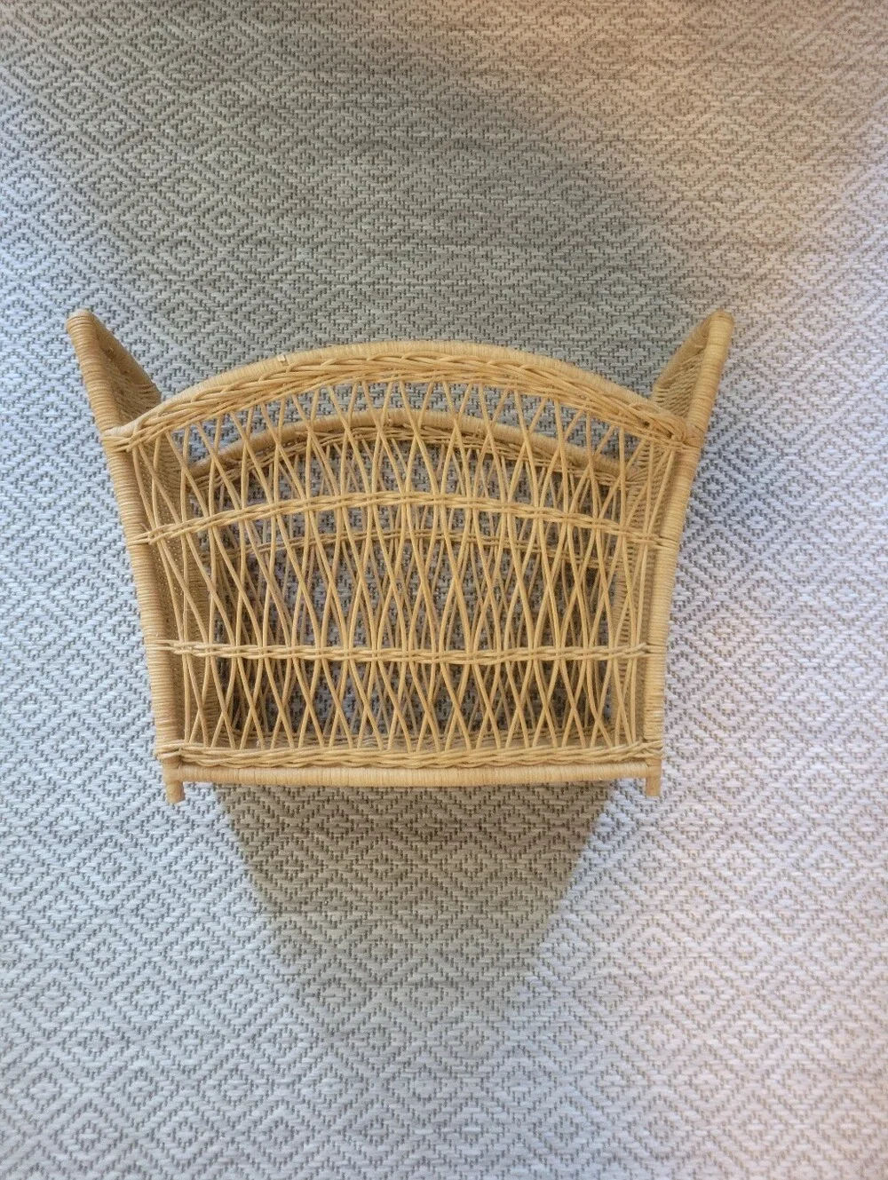 Natural Wicker Magazine Rack - Natural Color. Versatile Multiple Uses In Home